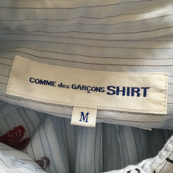 Comme Des Garcons Embroidered Cotton Shirt M - Picture 4 of 6
